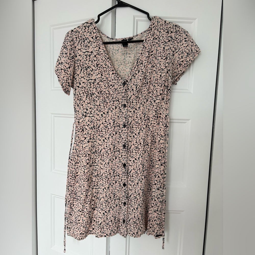 Volcom Pink and Black Mini Dress